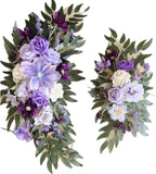 Elegant Purple Flower Arch for Weddings - Small Artificial Wedding Decor Hydrangea