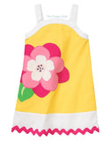 NWT Gymboree Girls ISLAND LILY Flower Diamond Pique Dress 10 Lily