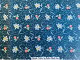 Cotton Fabric 1930s Repro Pink Yellow Blue Floral "Ozark Calico" Fabri-Quilt FQ Flowering Plants