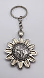 SILVER SUNFLOWER KEYCHAIN 1.25Ó Sunflower