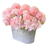 Artificial Flowers with Plant Pot, Fake Silk Hydrangea Flower Arrangement Tab... Hydrangea