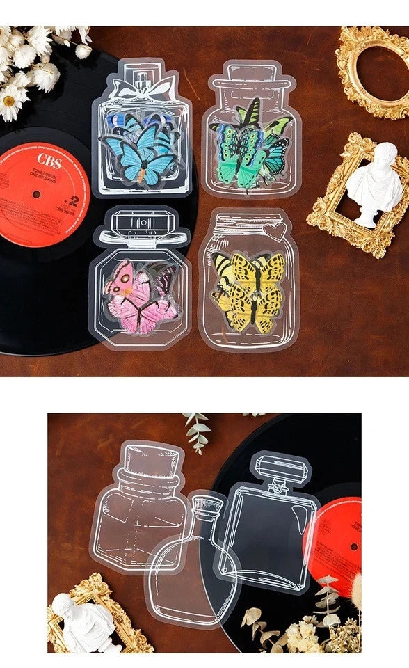 Transparent PET sticker pack for DIY crafts bottle bookmarks dried flowers  hot! Dried Flower
