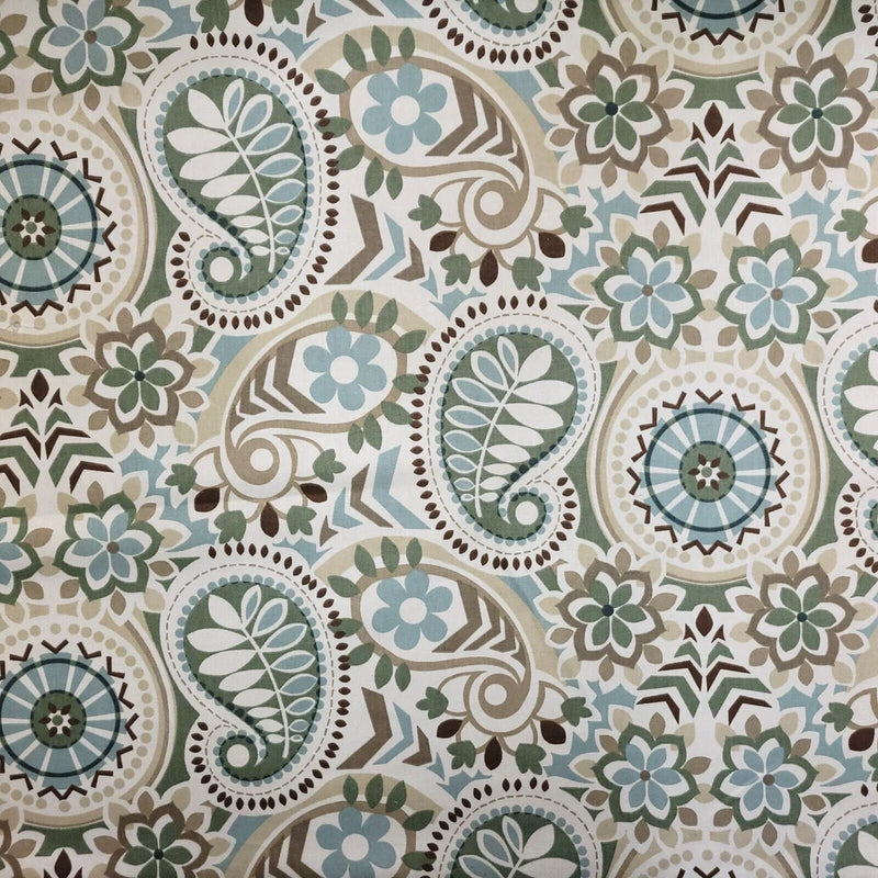 Paisley Prism in Latte BTY Waverly Fabrics 100% Cotton 54" Wide Blue Green Flowering Plants