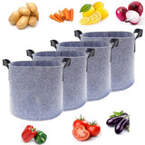5-Pack 1-30 Gallon Plant Grow Bag Thickened Nonwoven Aeration Fabric Pots Flowering Plants