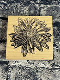 Magenta XLG FLOWER sunflower flower wooden stamp 09154.G Sunflower