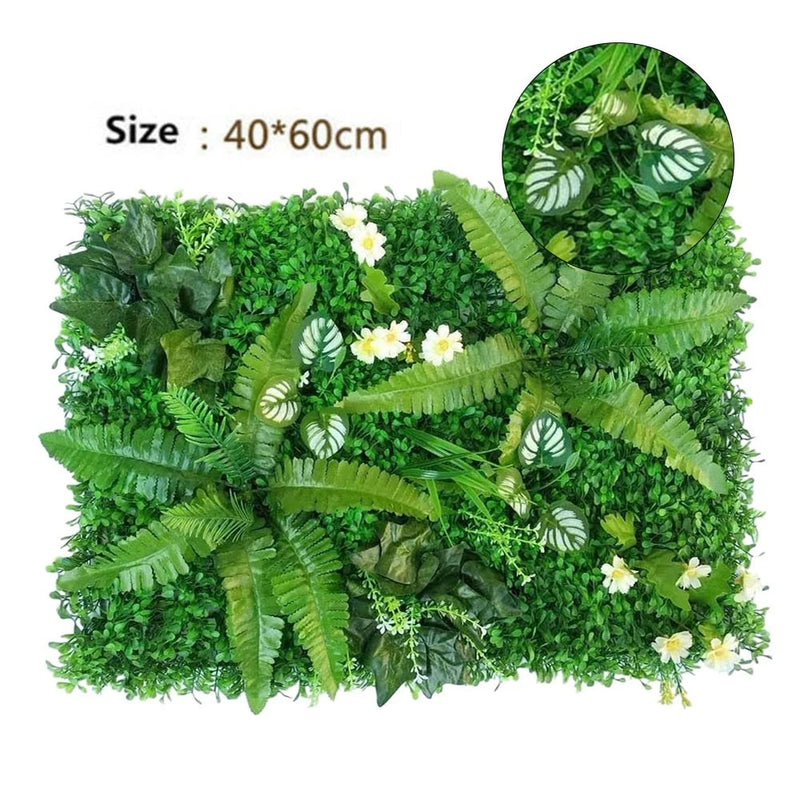 Create a Refreshing Feel with Artificial Green Grass Square Plastic Lawn Plants Green Plant