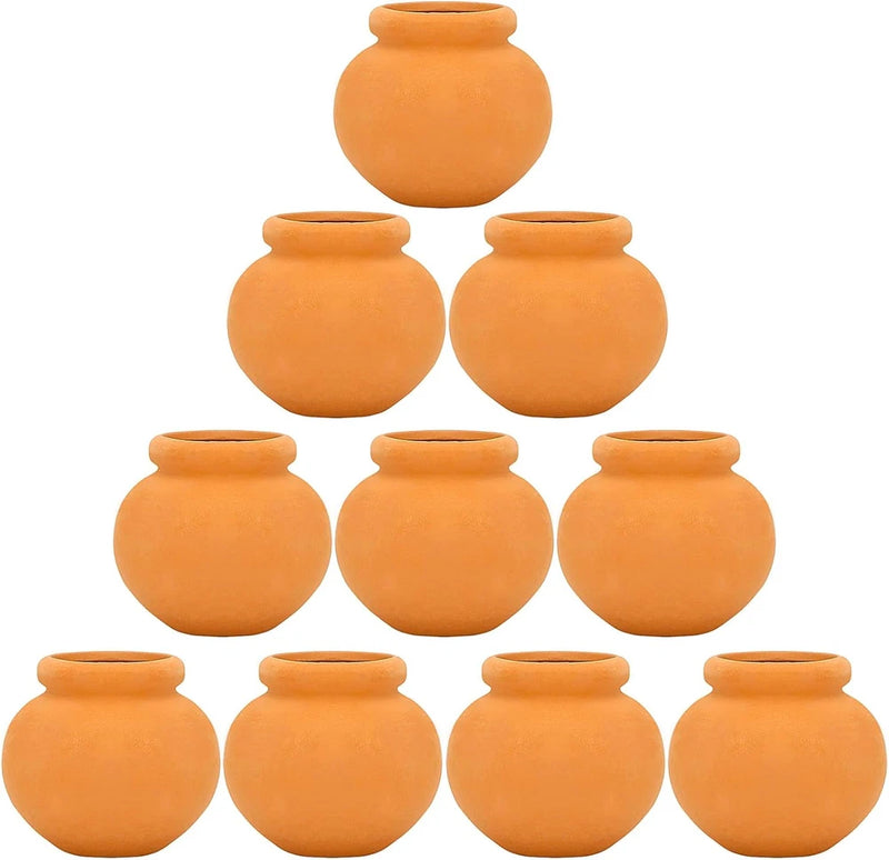 10 Pieces Miniature Tiny Clay Pots Mini Flower Pottery Planter for DIY Garden Pl Garden Plants