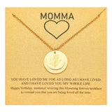 Dainty Gold May Birth Month Flower Lily of the Valley Necklace for Mother's Day Lily