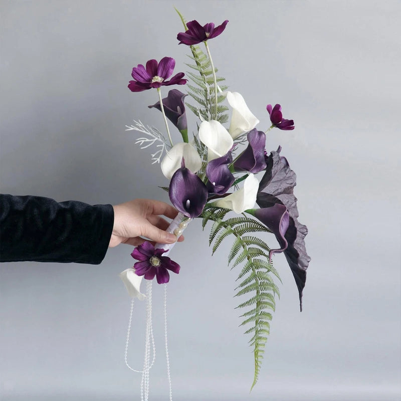 Artificial Calla Lily Flowers Wedding Bouquet Bridal Bouquet for Valentine's Day Bouquet