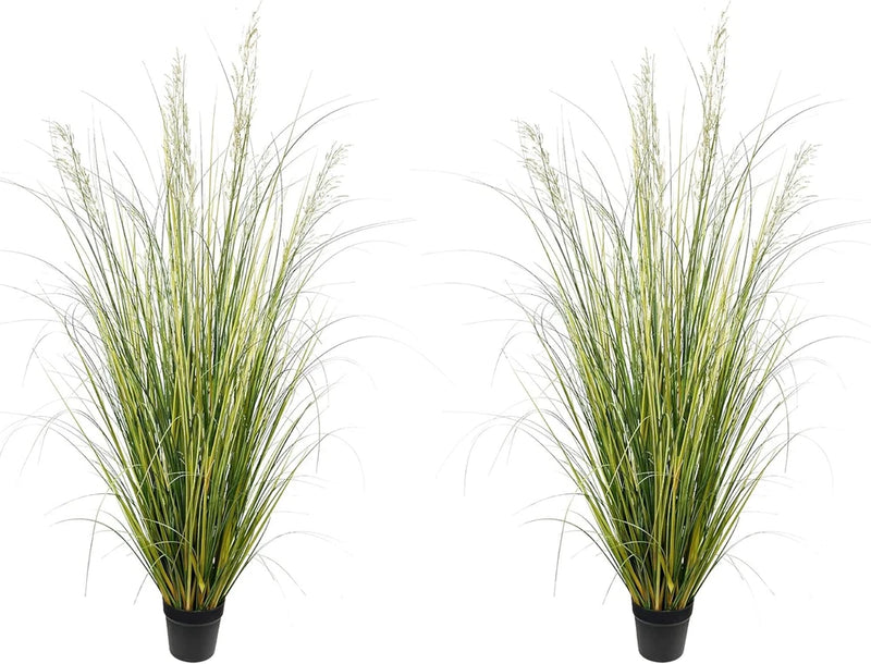 Artificial Plant 5Ft(2Pack) Tall Artificial Grass Plant,Faux Plants Indoor Home Pampas Grass