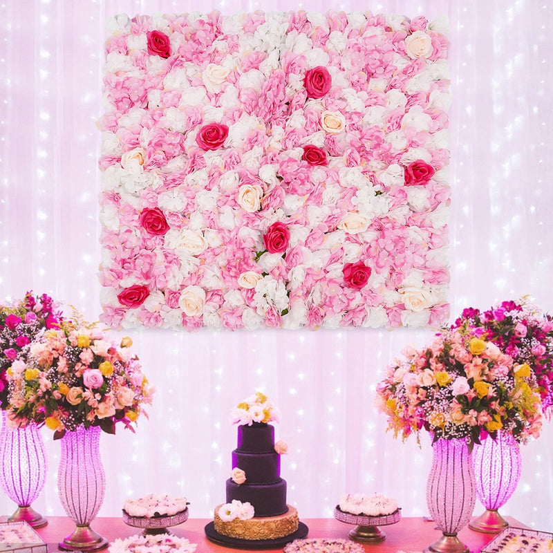 1m Artificial Rose & Hydrangea Flower Wall Panel for Weddings & Events Hydrangea