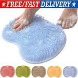 Foot Back Scrubber Exfoliating Silicone Massager Pad Cleaning Mat Bath Shower US Roses
