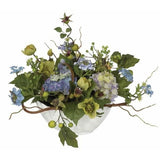 ARTIFICIAL SILK BLUE HYDRANGEA CENTERPIECE FLOWER ARRANGEMENT Hydrangea