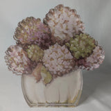 Acrylic Potted Hydrangea Bloom Block Die-cut Shelf Pumpkin Sitter Garden Decor Hydrangea