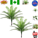2-Pack of Adjustable tropical Faux Fern Plants - Effortless Decorative Touch Green Plant