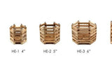 5" hexagon hanging wooden orchid basket Orchids