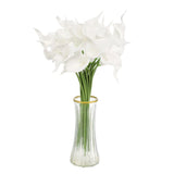 20pcs Artificial Calla Lily Fake Silk Flowers for Home Decor, White Lily