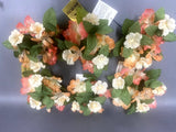 6X  Vintage  Silk Flower Candle Rings  Wreaths Rose and White Colors Roses