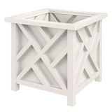 Garden Planter Box Decor Lattice Decorative Outdoor Flower Plant Pot 15.5" Garden Plants
