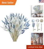 120pcs Dried Bunny Tails Flowers Lagurus Ovatus Tail Dried Flowers Pampas Gra... Pampas Grass