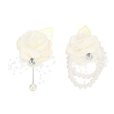 Rose Bridesmaid Wrist Flower Corsage Artificial Bride Wrist Corsage Cream Bouquet