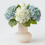 2PCS White & 2PCS 20" Light Blue Hydrangea Artificial Flowers Real Touch Faux... Hydrangea