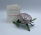 Retired 1989 Lenox Porcelain Carnation Garden Collection Sculpture Carnation