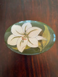 Moorcroft box green with White Lily Lily