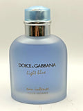 Dolce & Gabbana Light Blue Eau Intense 3.4 oz 100 ml  EDP Spray unbox men EDP