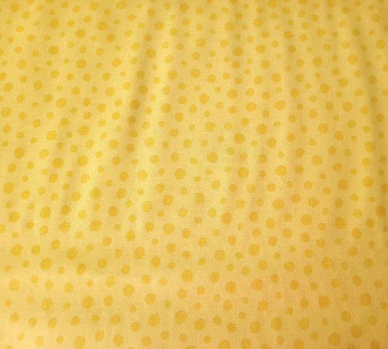 Sunburst BTY Studio 8 Quilting Treasures Abstract Tonal Yellow Polka Dots Flowering Plants