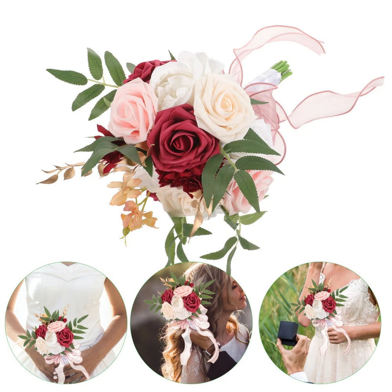 Artifical Flowers Wedding Bouquets for Bride, Bridesmaid Simulated Bouquet
