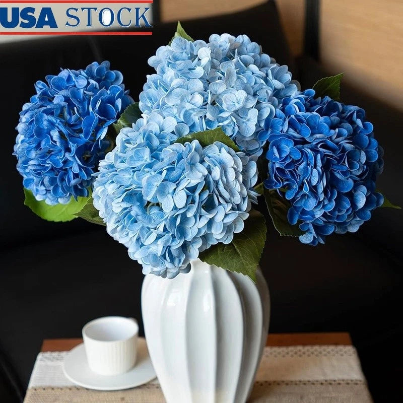 Realistic Artificial Hydrangea Flower Bouquet DIY Floral Arrangement Home Decor Hydrangea