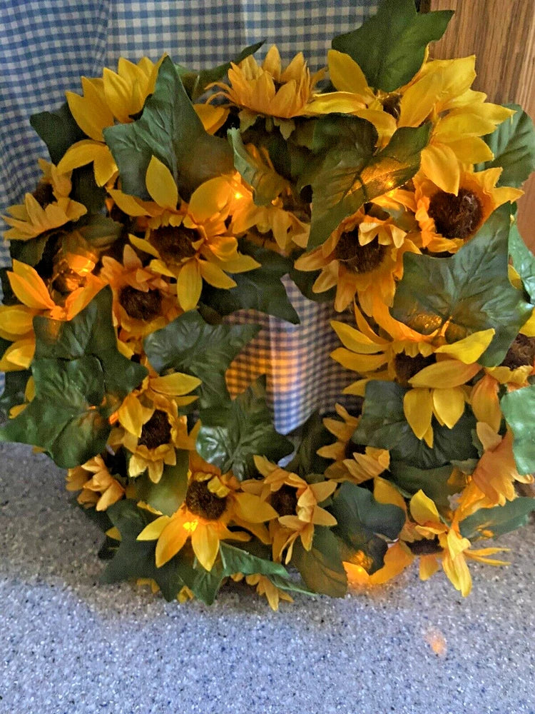 Sunflower Wreaths Front Door  Artificial Flowers Wreath Sunflower