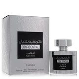 Lattafa Confidential Platinum by Lattafa Eau De Parfum Spray (Unisex) 3.4 oz For EDP
