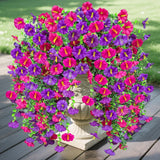 4PCS Artificial Fake Hanging Flowers Plants for Outdoor Spring Decor, UV Resi... Flowering Plants