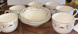 Martha Stewart Hydrangea Three Cereal Bowls And Six Coffee/Tea Mugs Hydrangea