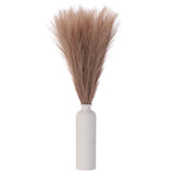 10 Pcs Faux Pampas Grass, 18 Inch Fluffy Pampas Grass Decor, Brown Pampas Grass