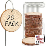20Pcs Wooden Plant Labels with Marker Pen - Natural Wood Garden Markers, Plant Garden Plants