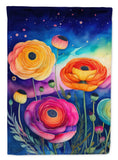 Caroline's Treasures Ranunculus in Color House Flag DAC1456CHF Ranunculus
