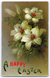 Antique 1907 Easter Lily Postcard Printed in Germany White Lilies Floral Lily