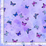 Hydrangea Bliss Butterflies Fabric 31" Length Cotton Timeless Treasures CD1969 Hydrangea