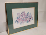 Lyn Snow Hydrangea Print, Number 662 of 1500, 21" x 17", Framed and Signed Hydrangea