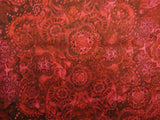 Cotton Fabric QT Fabrics Origins by Dan Morris Designs 2018 Tonal Red BTYx44 Flowering Plants