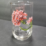 Vintage Brockway Flower of the Month Glass January Carnation Carnation