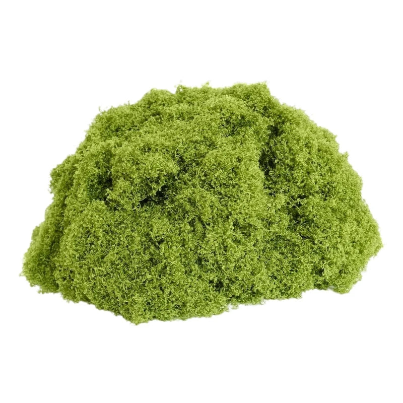 Artificial faux moss mat, dense bright green textured patch for model scenery