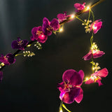 20 LED Orchid Vine Lights,Artificial Lily of The Valley Flower Garland String... Lily