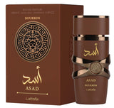 Lattafa Asad Bourbon EDP Unisex Fruity Herbal Long Lasting Fragrance-3.4oz/100ml EDP