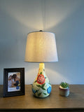 Ceramic Table Lamp Hydrangea Flowers 10"W*10"D*20"H Hydrangea