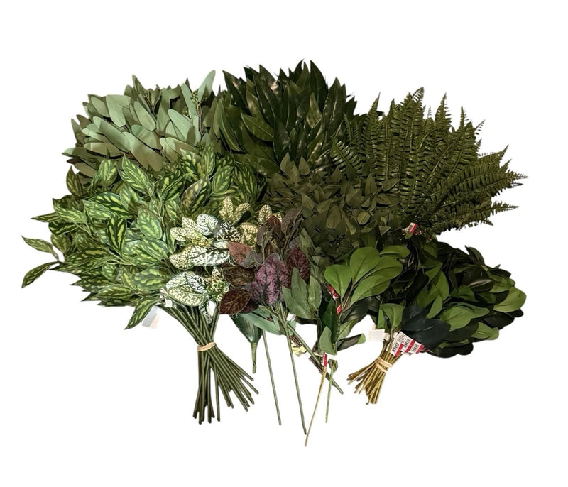 Green Artificial Leaves Stem Plastic Flower Cemetery Leaf Picks Home Over 175 Pc Green Plant