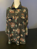 Loft Utility Blouse Hydrangea Lightweight XL NWOT Hydrangea